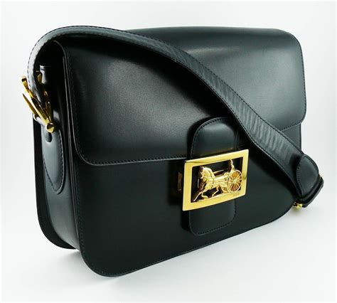 celine vintage bag horse|CELINE Vintage Shoulder bag Horse Carriage Leather 2way.